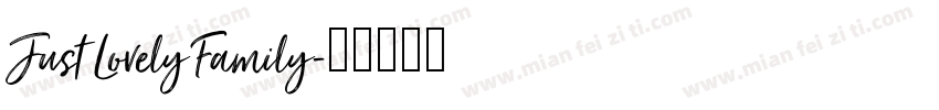 Just Lovely Family字体转换